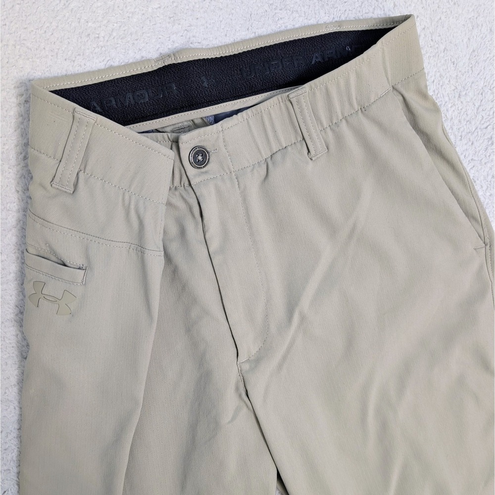 Under Armour The Showdown Golf Pants Match Play Nylon Stretch Beige 36x30